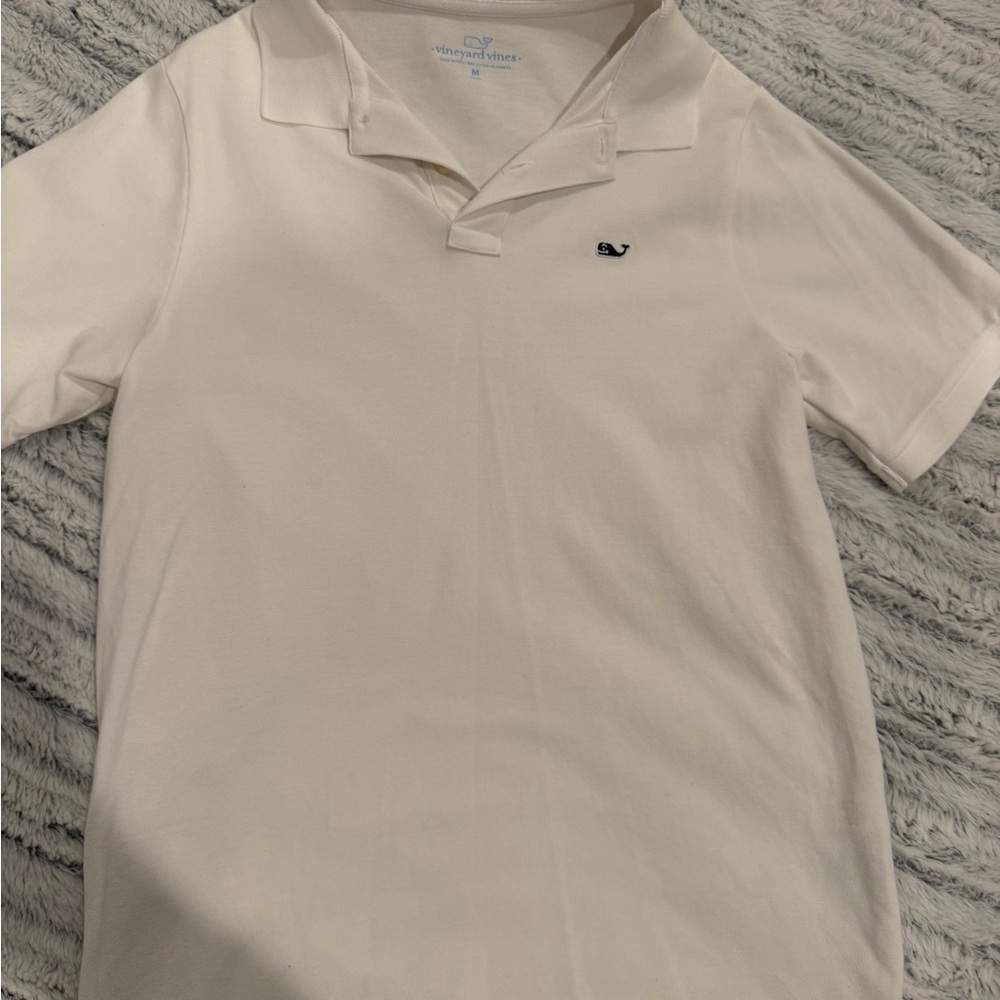 Vineyard Vines Boys Performance Whale Polo in Off-White